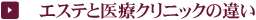 エステと医療クリニックの違い