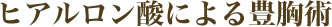ヒアルロン酸による豊胸術