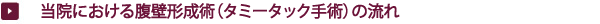 当院における腹壁形成術の流れ
