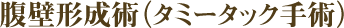 腹壁形成術(タミータック手術)