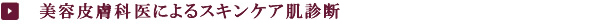 美容皮膚科専門医によるスキンケア肌診断