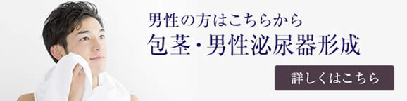 男性の方はこちらから 包茎・男性泌尿器形成 詳しくはこちら